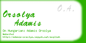 orsolya adamis business card